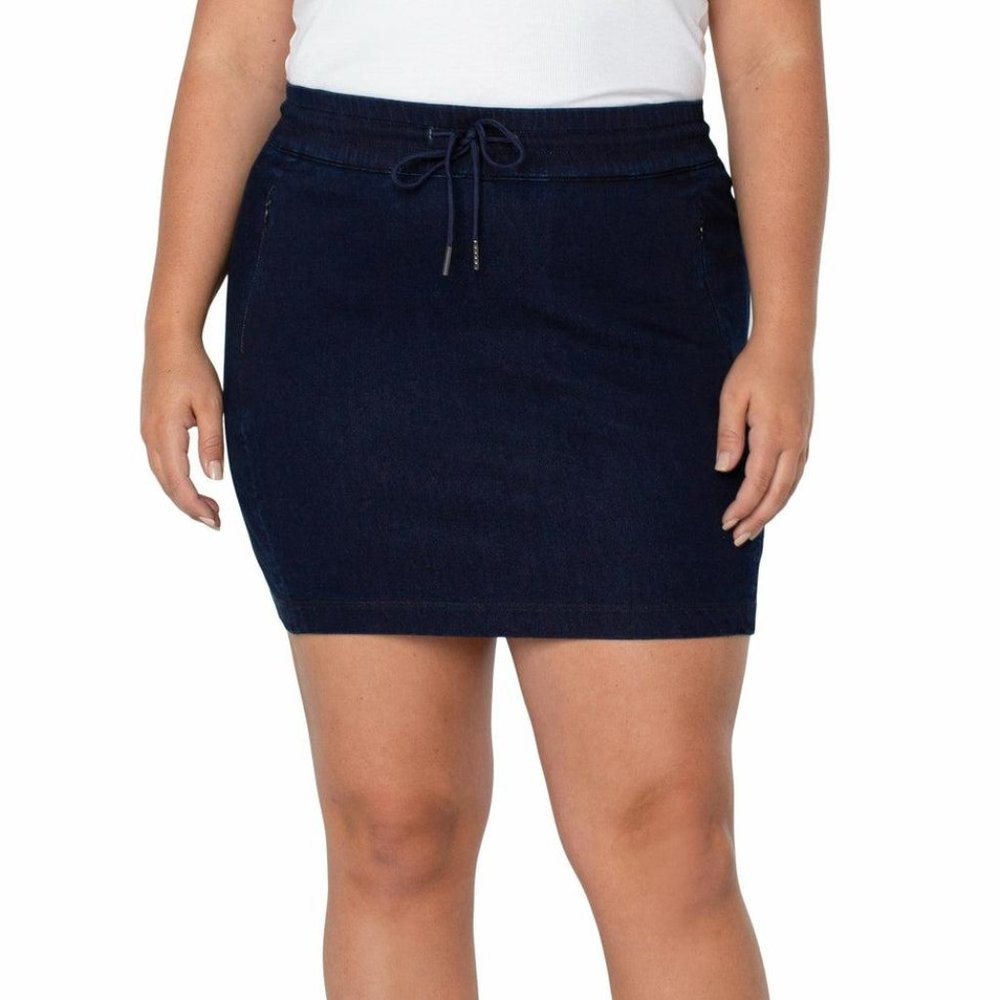 LIVERPOOL Indigo pull on skort Sz 1X NEW - Picture 1 of 8